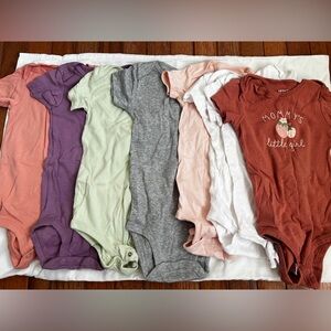 Carter’s/Gerber Short-Sleeve Bodysuit Set of 8 - Mixed Colors 24M